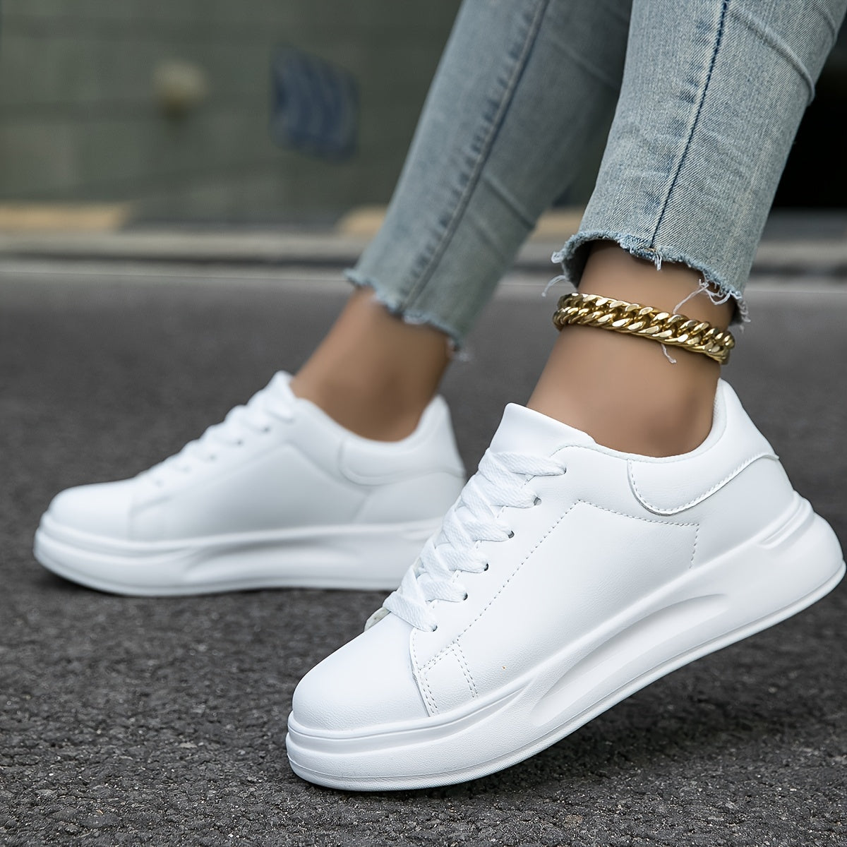 DESIRE | Comfortabele Witte Sneakers Voor Dames - Tijdloos & Lichtgewicht