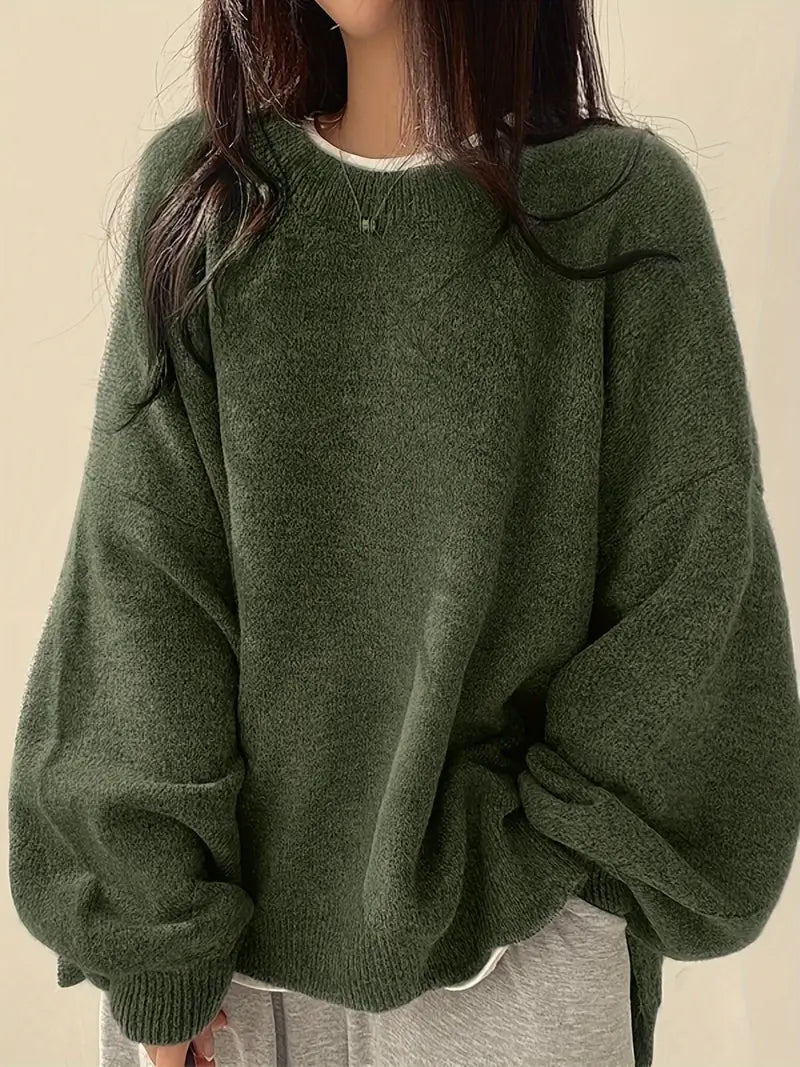 MARISKA | Oversized Damestrui Met Ballonmouwen – Heerlijk Warm, Zacht, Herfst & Winter