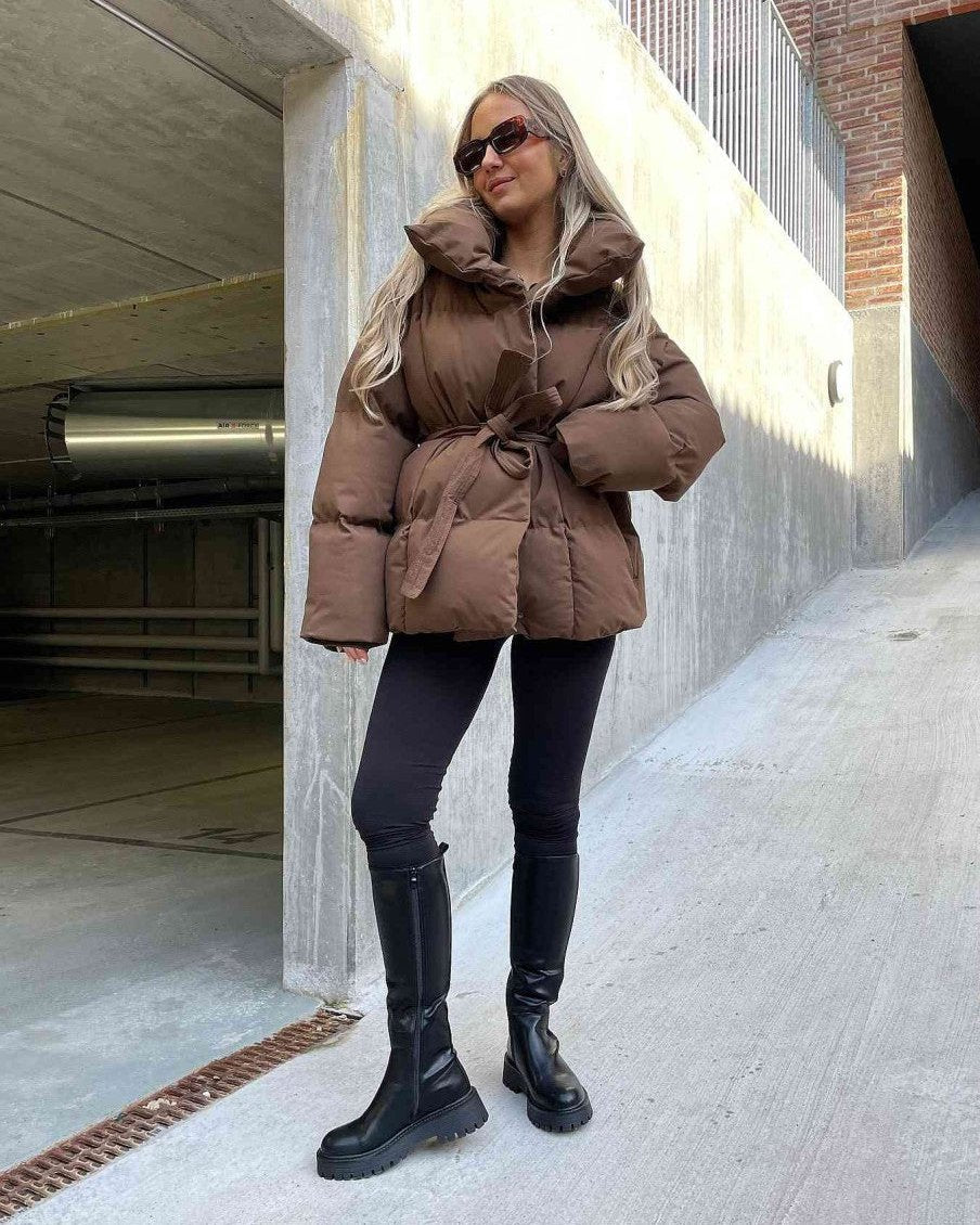 Gewatteerde Winterjas Met Ceintuur Voor Dames – Warm, Stijlvol & Perfect Voor IJskoude Dagen