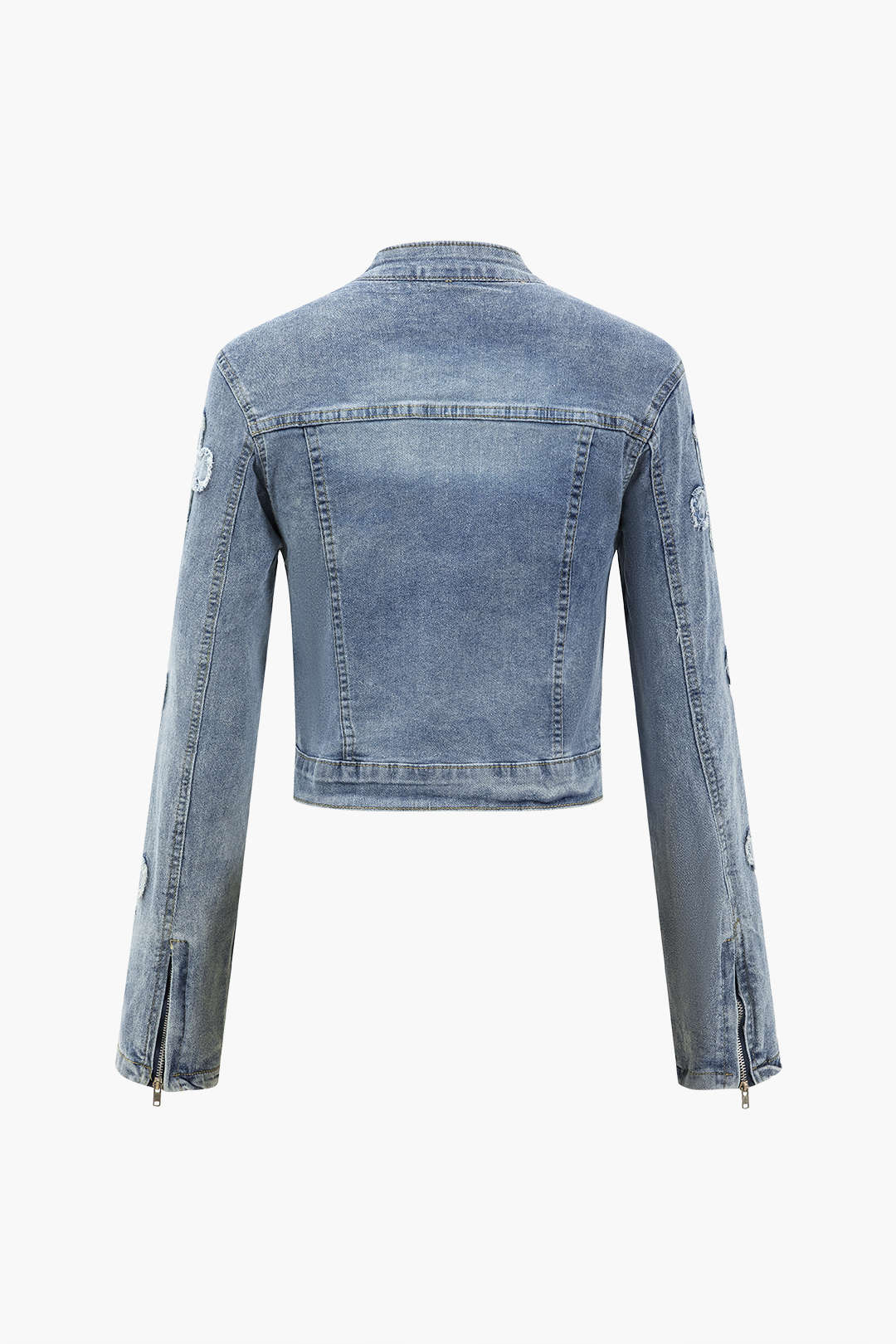 KAYLA | Denim Set Jasje En Rok Met Kruismotief Voor Dames – Edgy, Stoer & Opvallend