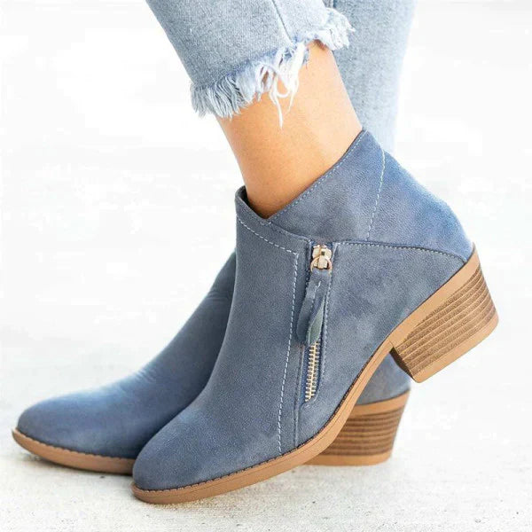 COLETTE | Comfortabele & Stevige Lage Laarzen met Hakje voor Dames
