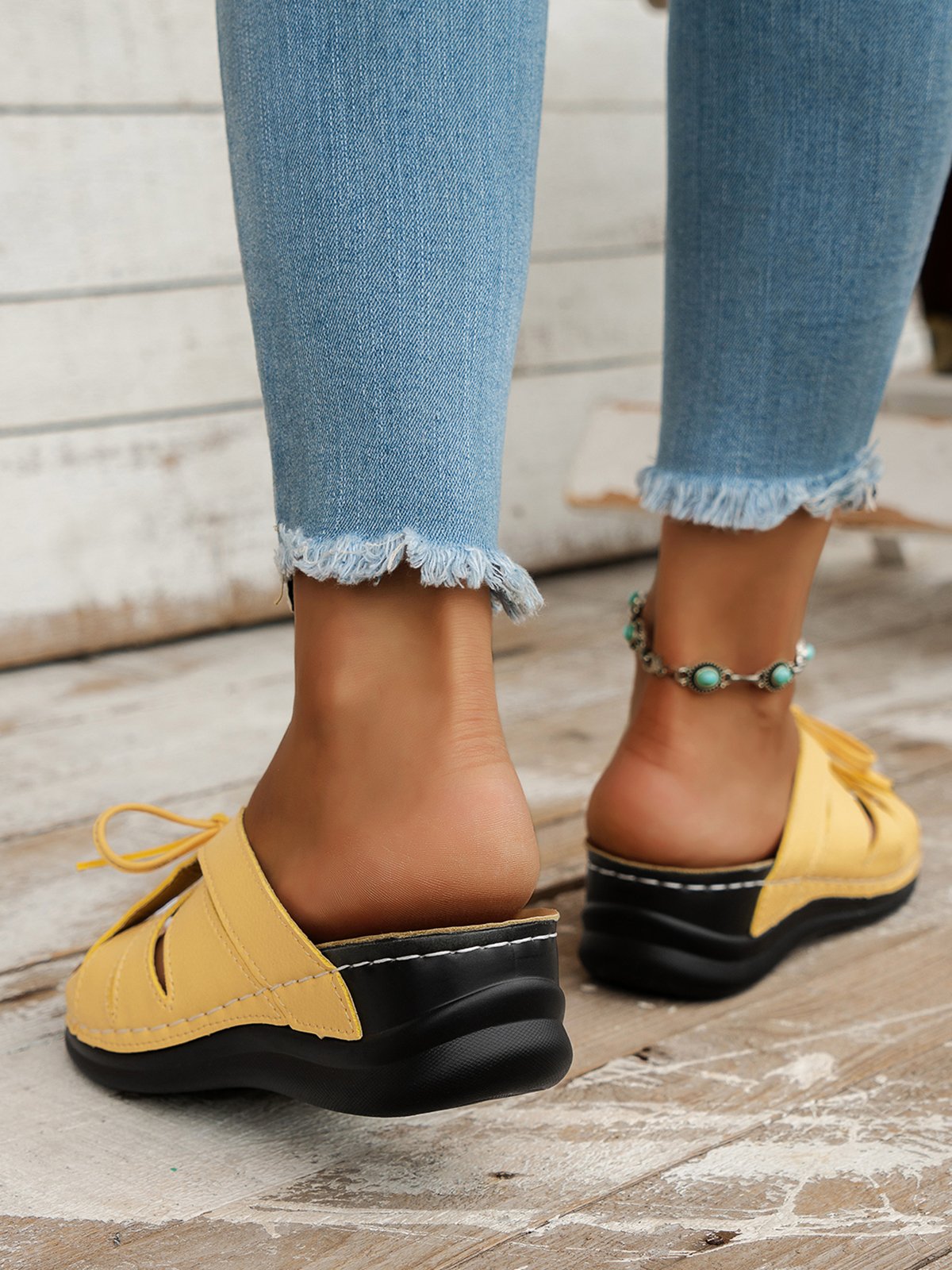 NORA | Orthopedische Instap Slippers Voor Dames Met Vegan Leer En Strikje – Comfortabel, Elegant, Duurzaam
