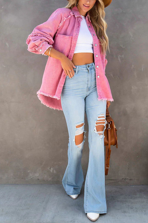 YANTI | Trendy Oversized Denim Jack Dames