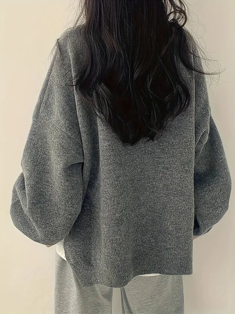 MARISKA | Oversized Damestrui Met Ballonmouwen – Heerlijk Warm, Zacht, Herfst & Winter