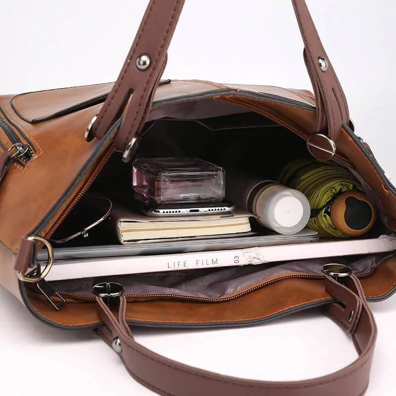 Leren schoudertas voor dames - Tijdloze klasse & praktische luxe