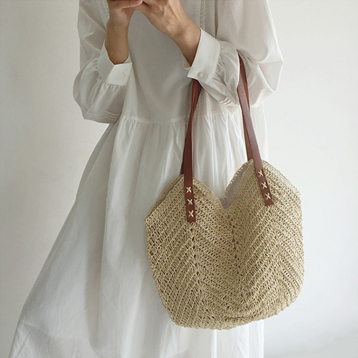 ZIVA | Elegante Gevlochten Strandtas Voor Dames - Zomers & Praktisch