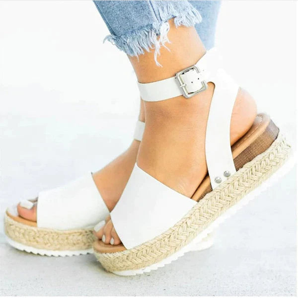 POLLY | Verfijnde Zomer Sandalen Voor Dames Met Geweven Zool - Zomers, Stijlvol & Comfortabel