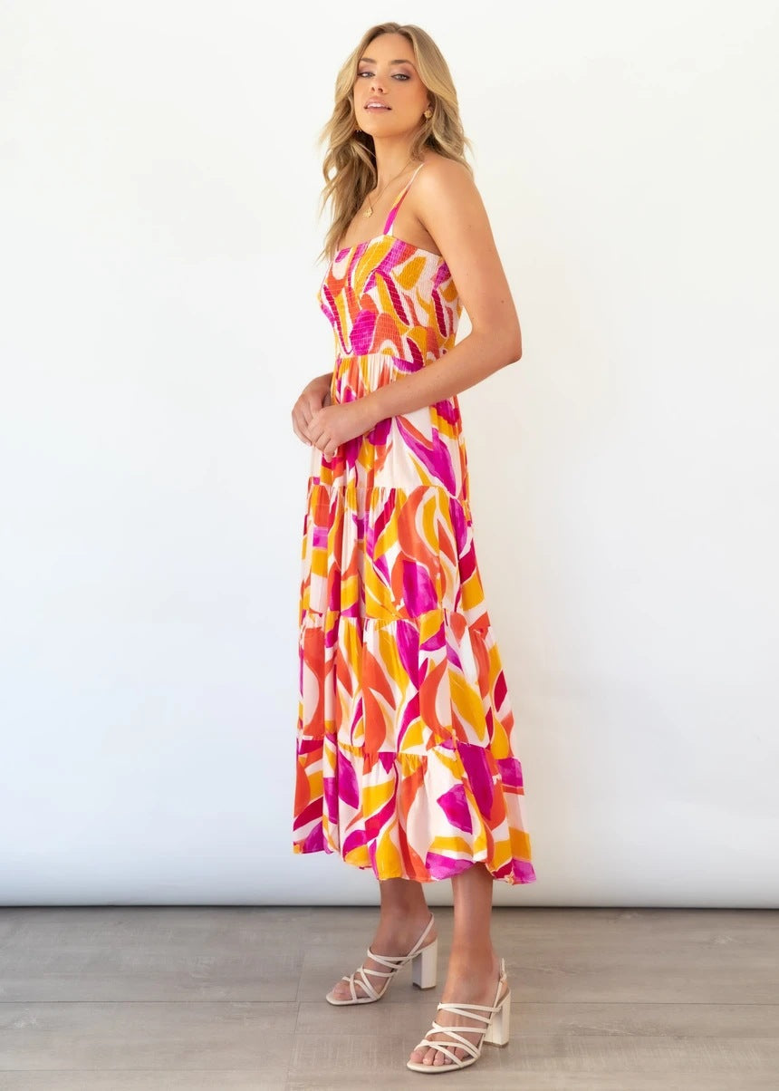 AMOR | Kleurrijke Zomerjurk Voor Dames - Verfijnd & Stijlvol