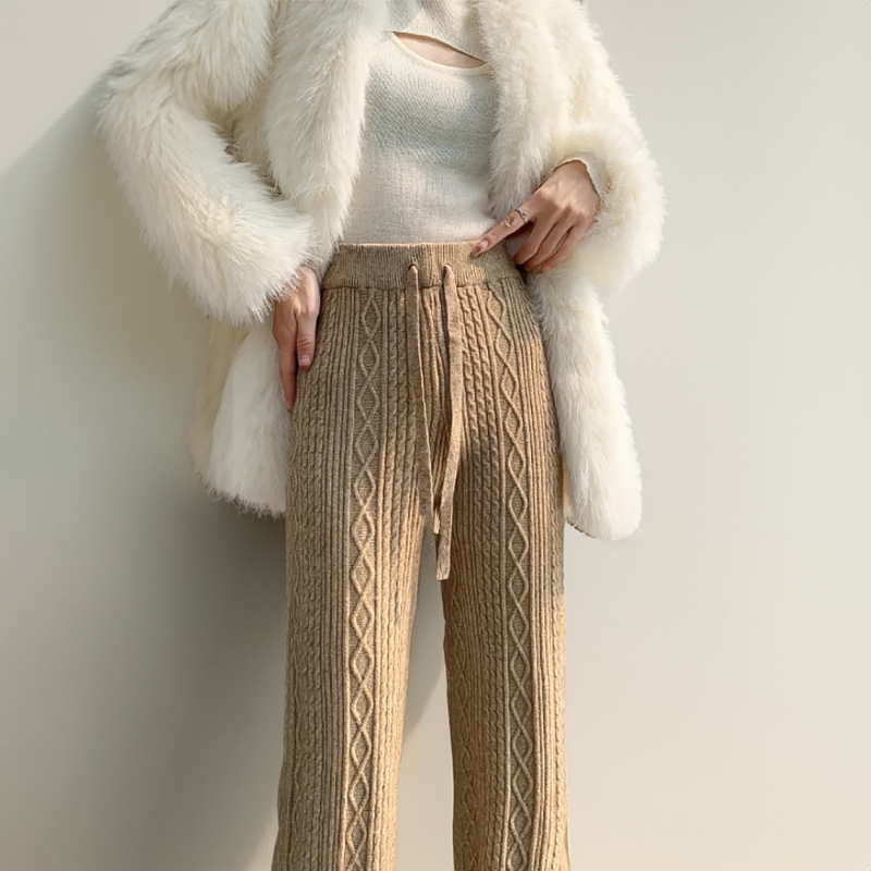 ISALIE | Gebreide Kasjmierlook Sweatpants Voor Dames – Luxe, Zacht & Perfect voor Relaxte Dagen