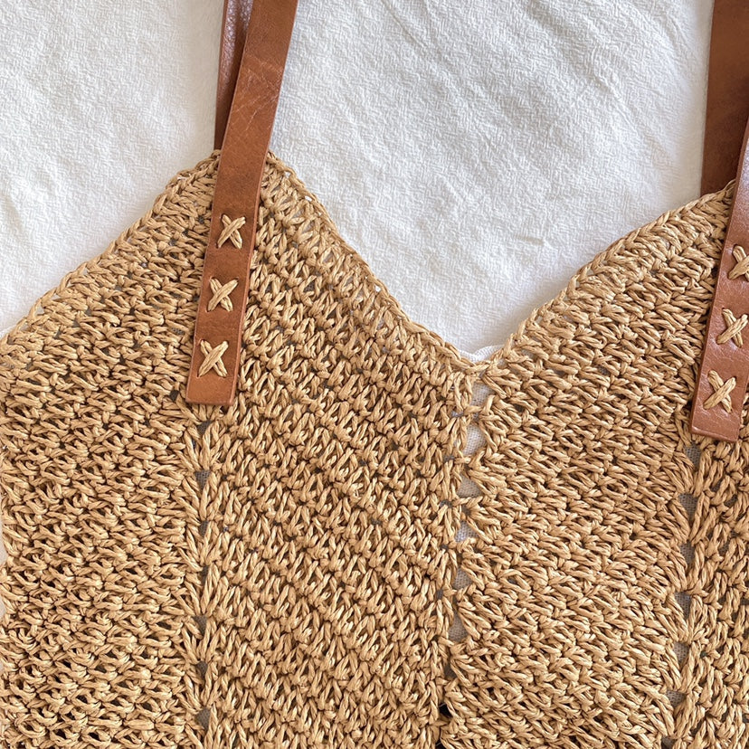 ZIVA | Elegante Gevlochten Strandtas Voor Dames - Zomers & Praktisch