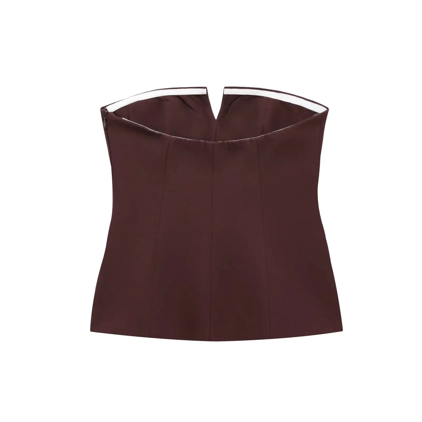 MILA | Luxe Strapless Dames Top Met V-Hals En Antislip Detail – Elegant, Comfortabel & Blijft Perfect Zitten