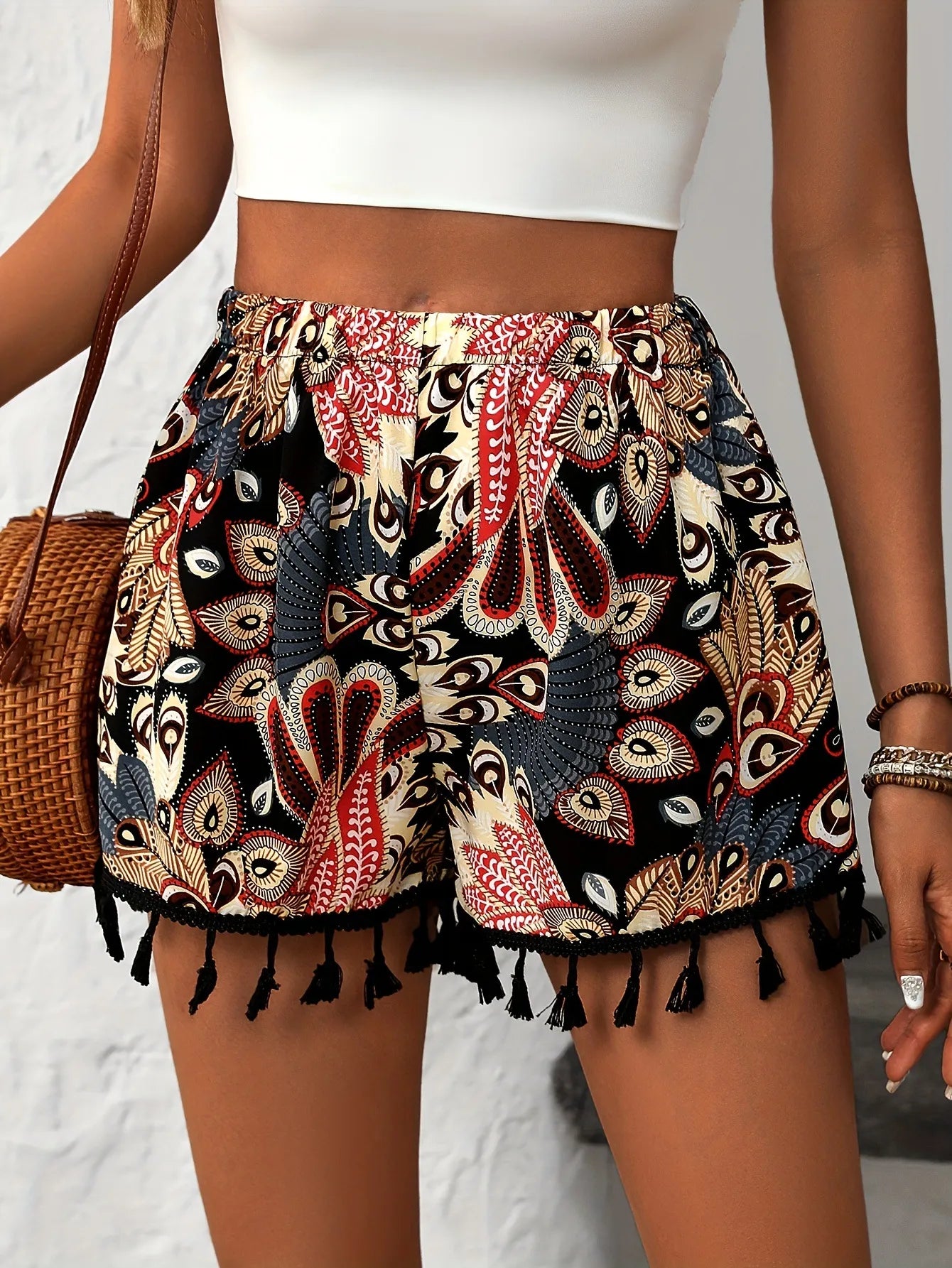 ZARA | Luchtig Dames Zomerbroekje met Boho Print en Kwastjes - Zomers, Stijlvol & Comfortabel