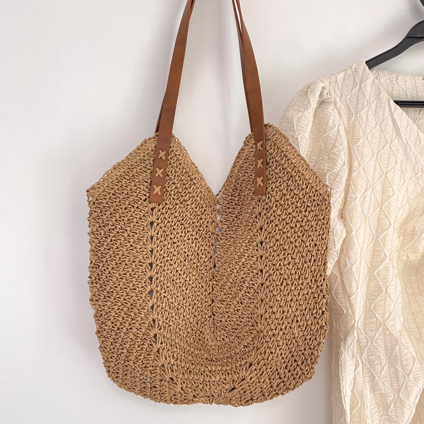 ZIVA | Elegante Gevlochten Strandtas Voor Dames - Zomers & Praktisch