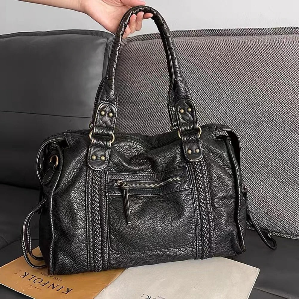 JEOARA | Leren Vintage Draagtas voor Dames – Elegant, Functioneel & Tijdloos