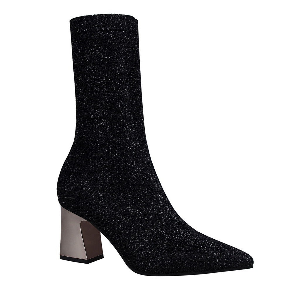 JODI | Chique Glitter Enkel Hakken Voor Dames - Luxe, Feestelijk & Comfortabel