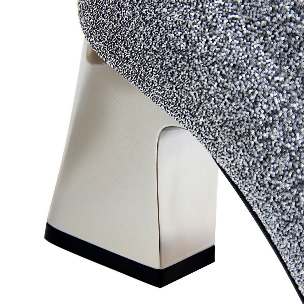 JODI | Chique Glitter Enkel Hakken Voor Dames - Luxe, Feestelijk & Comfortabel