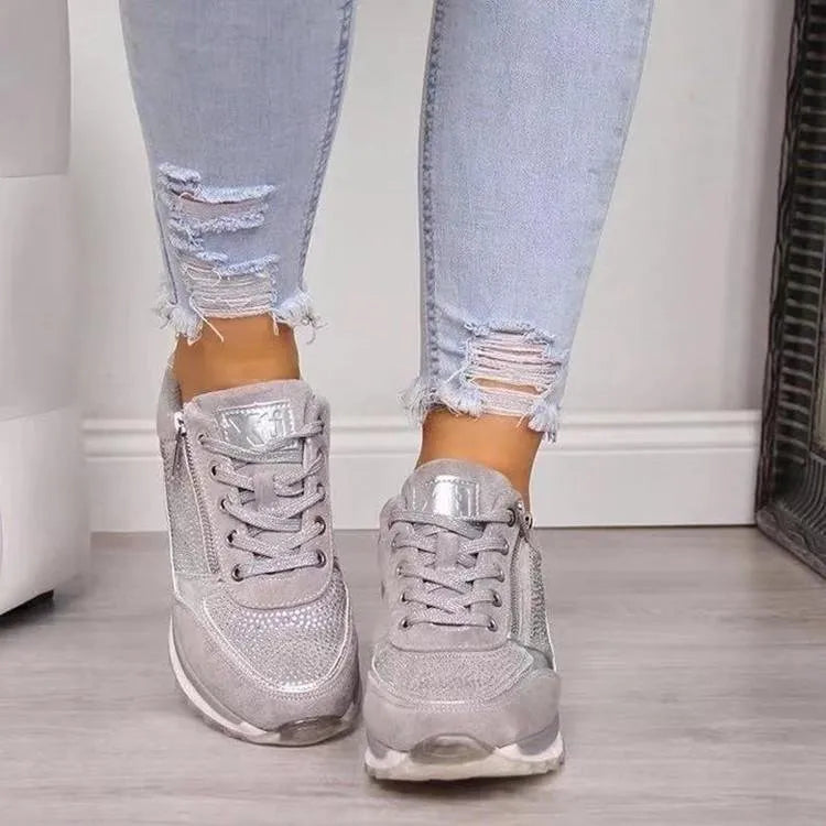 ASHLEY | Stevige & Comfortabele Dames Sneakers Met Rits - Stevig, Sportief & Stijlvol