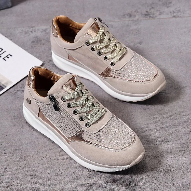 ASHLEY | Stevige & Comfortabele Dames Sneakers Met Rits - Stevig, Sportief & Stijlvol