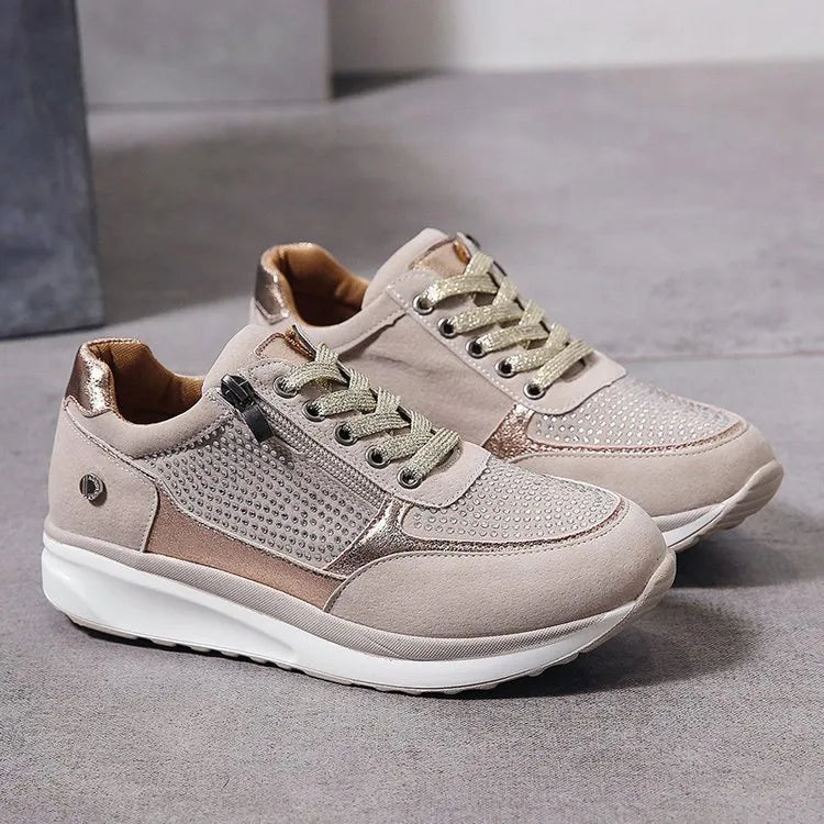 ASHLEY | Stevige & Comfortabele Dames Sneakers Met Rits - Stevig, Sportief & Stijlvol