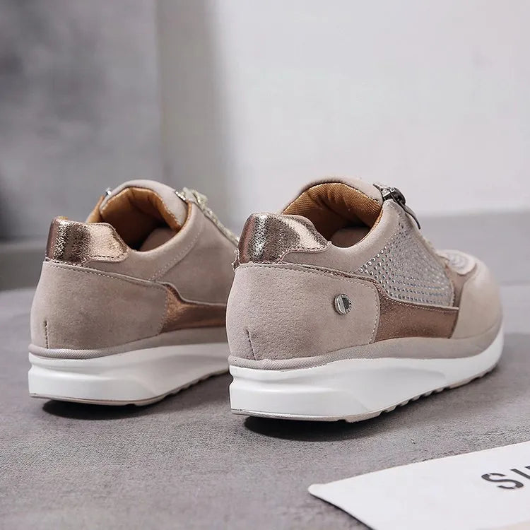 ASHLEY | Stevige & Comfortabele Dames Sneakers Met Rits - Stevig, Sportief & Stijlvol