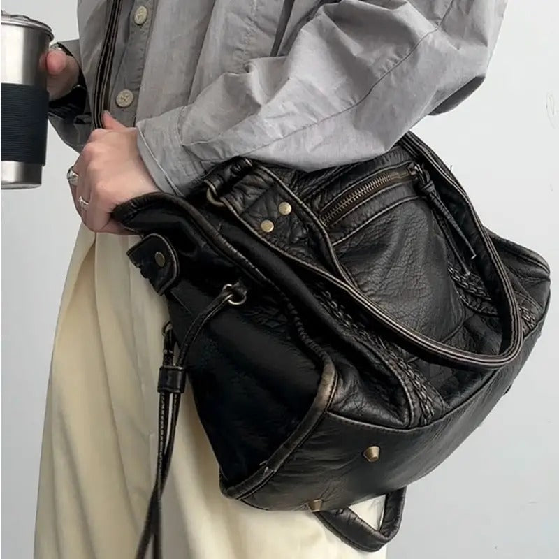 JEOARA | Leren Vintage Draagtas voor Dames – Elegant, Functioneel & Tijdloos