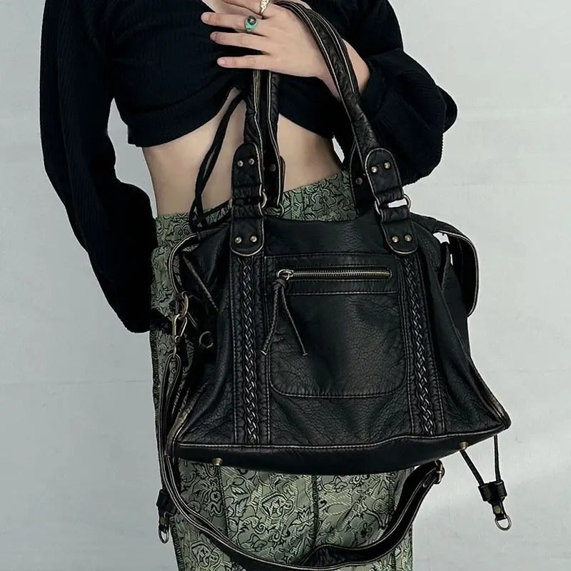 JEOARA | Leren Vintage Draagtas voor Dames – Elegant, Functioneel & Tijdloos