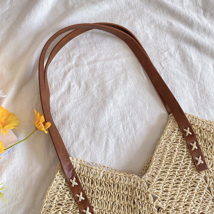 ZIVA | Elegante Gevlochten Strandtas Voor Dames - Zomers & Praktisch
