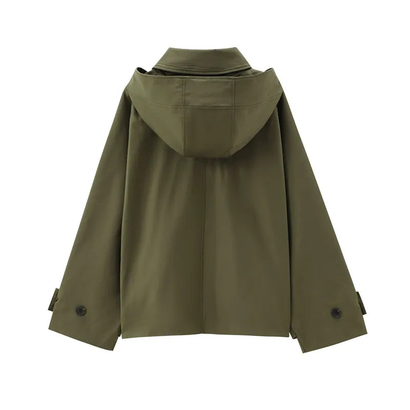 OLIVIA | Stijlvolle Dames Trench Coat Met Afneembare Capuchon – Functioneel, Elegant & Ideaal Voor Onvoorspelbaar Weer