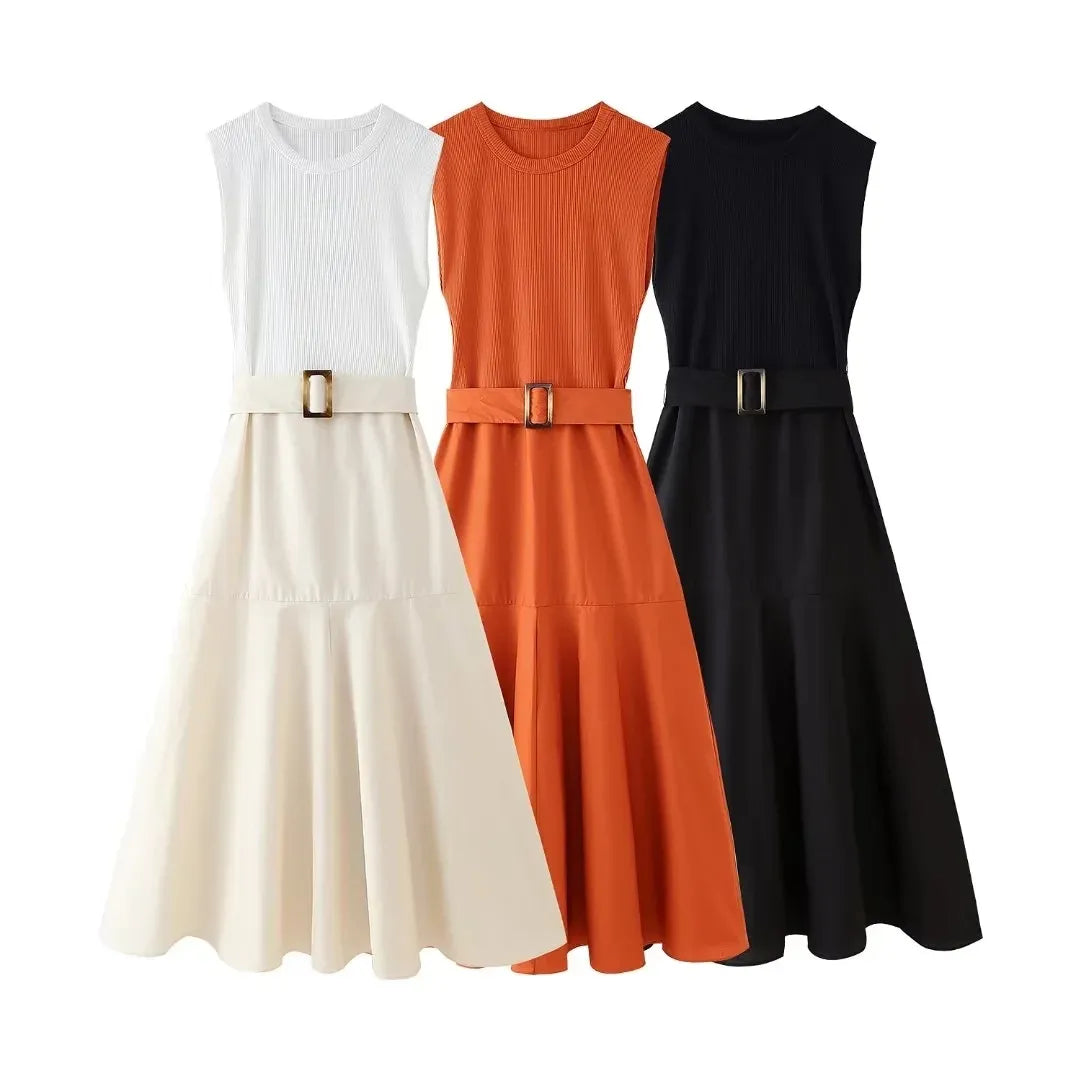 DITTA | Casual Zomerse Jurk Voor Dames Met Riem - Luchtig, Stijlvol & Comfortabel