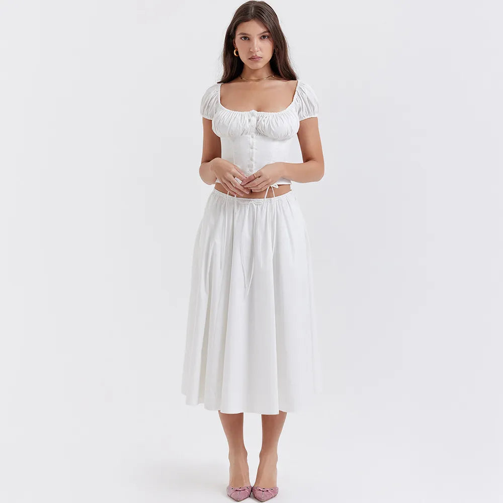 ALBA | Elegante 2-Delige Set Voor Dames - Top + Rok - Stijlvol & Modieus