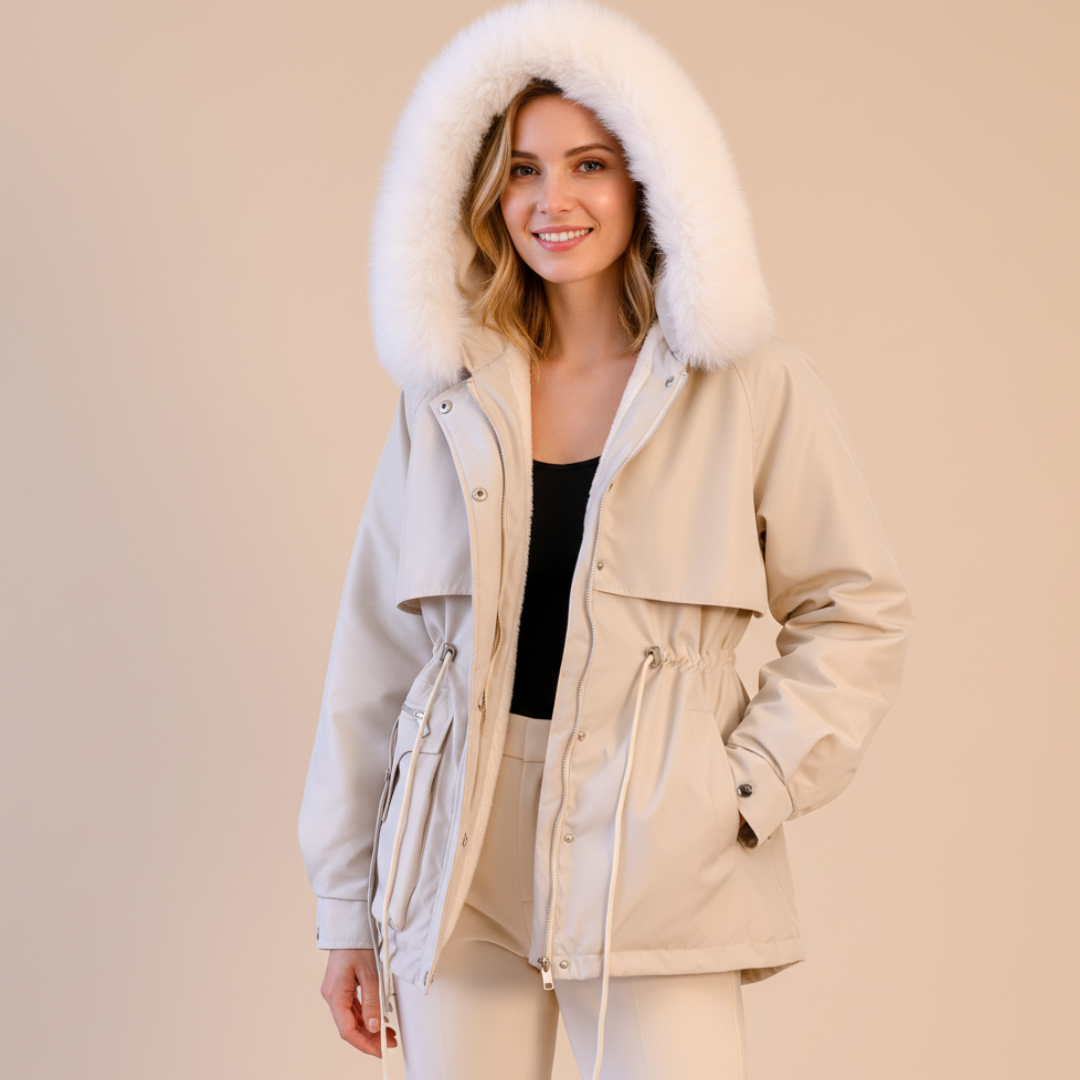 Luxe Dames Winterjas Met Capuchon En Ceintuur | Ultieme Warmte, Bescherming & Chic Silhouet