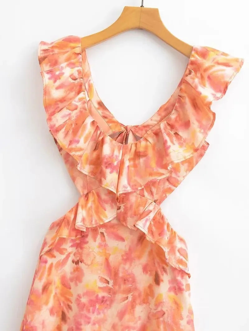 MALINDE | Stijlvolle Zomerjurk voor Dames Met Ruches - Modieus & Elegant