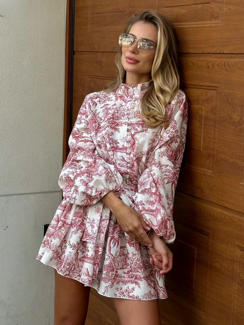 PHILOU | Elegante Mini Jurk Voor Dames Met Vintage Stijl - Zomers & Stijlvol
