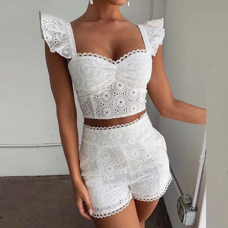 RITA | Luchtige Witte Zomer Set Voor Dames - Elegant, Zomers & Modieus