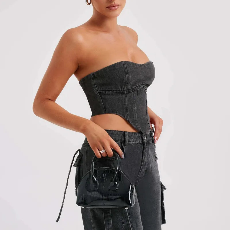 JUTTA | Relaxed Fit Cargo Jeans Voor Dames | Bijpassende Top - Stoer, Elegant & Stijlvol