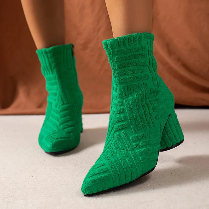 VINA | Luxe Suede Enkellaarzen Voor Dames Met Ronde Hak - Stoer, Stijlvol & Comfortabel
