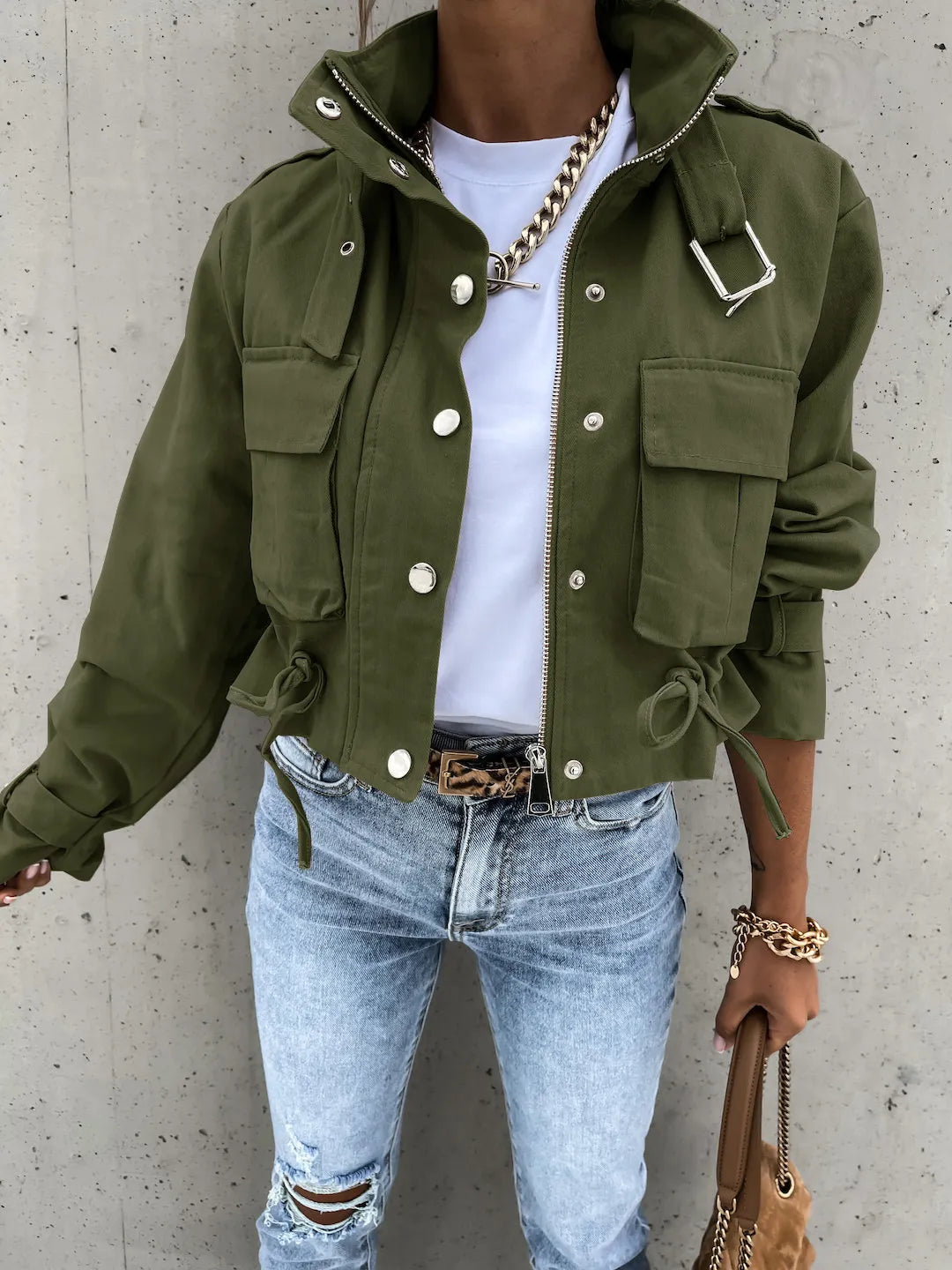 MAELLA | Korte Cargo Jas Voor Dames - Stijlvol & Elegant