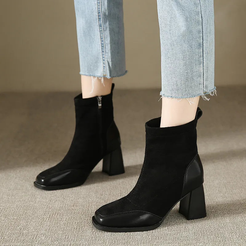 Dames Enkellaarsjes Met Blokhak | Chic En Comfortabel Voor Herfst & Winter
