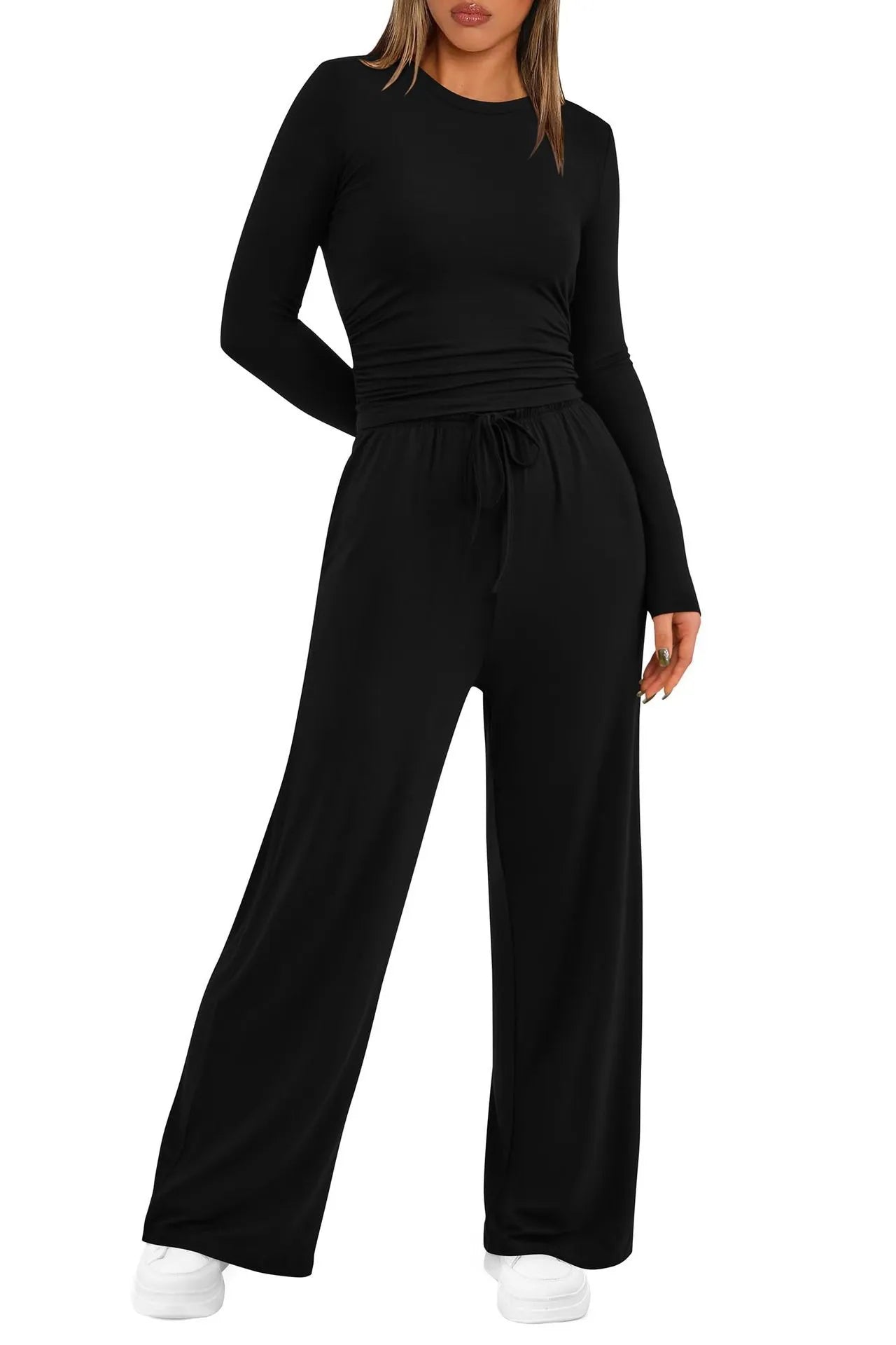 LIEKE | 2-Delige Lounge-Set Voor Dames – Zacht, Ademend & Perfect Voor Comfortabele Herfst Dagen