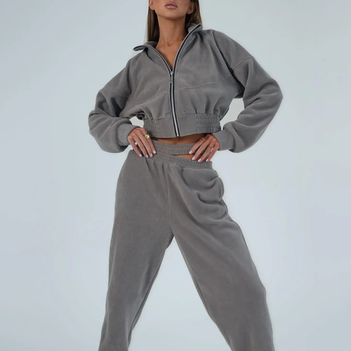 ANASTASIA | Elegante Fleece Trainingsset Voor Dames – Zacht, Flatterend & Ideaal Voor Stijlvolle Cozy Days