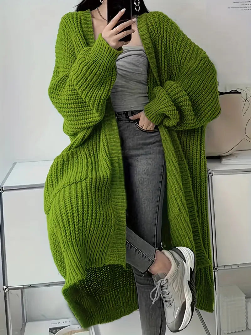 MAEVE | Oversized Gebreide Lange Damesvest – Warm, Stijlvol & Ultiem Comfort Voor Koude Dagen