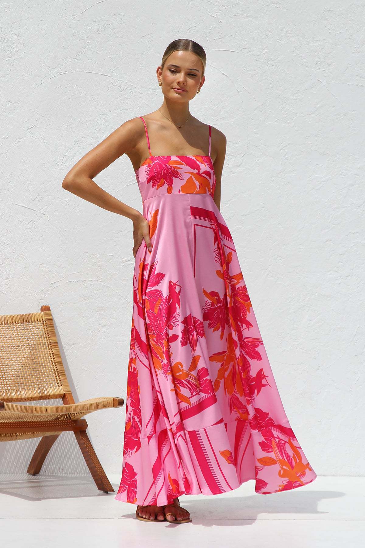 CHANTAL | Zomerse Maxi Jurk Voor Dames Met Grafische Print - Ibiza Style & Comfortabel