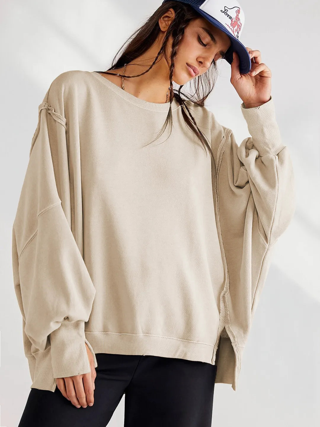 LIV | Oversized Damestrui Van Katoenmix – Casual, Comfortabel & Tijdloos Modieus