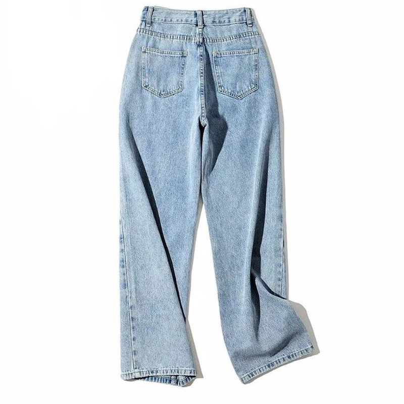 GIORGIA | Dames Jeans Met Hoge Taille En Asymmetrische Riem – Comfortabel, Eigentijds & Ultra-Flatterend