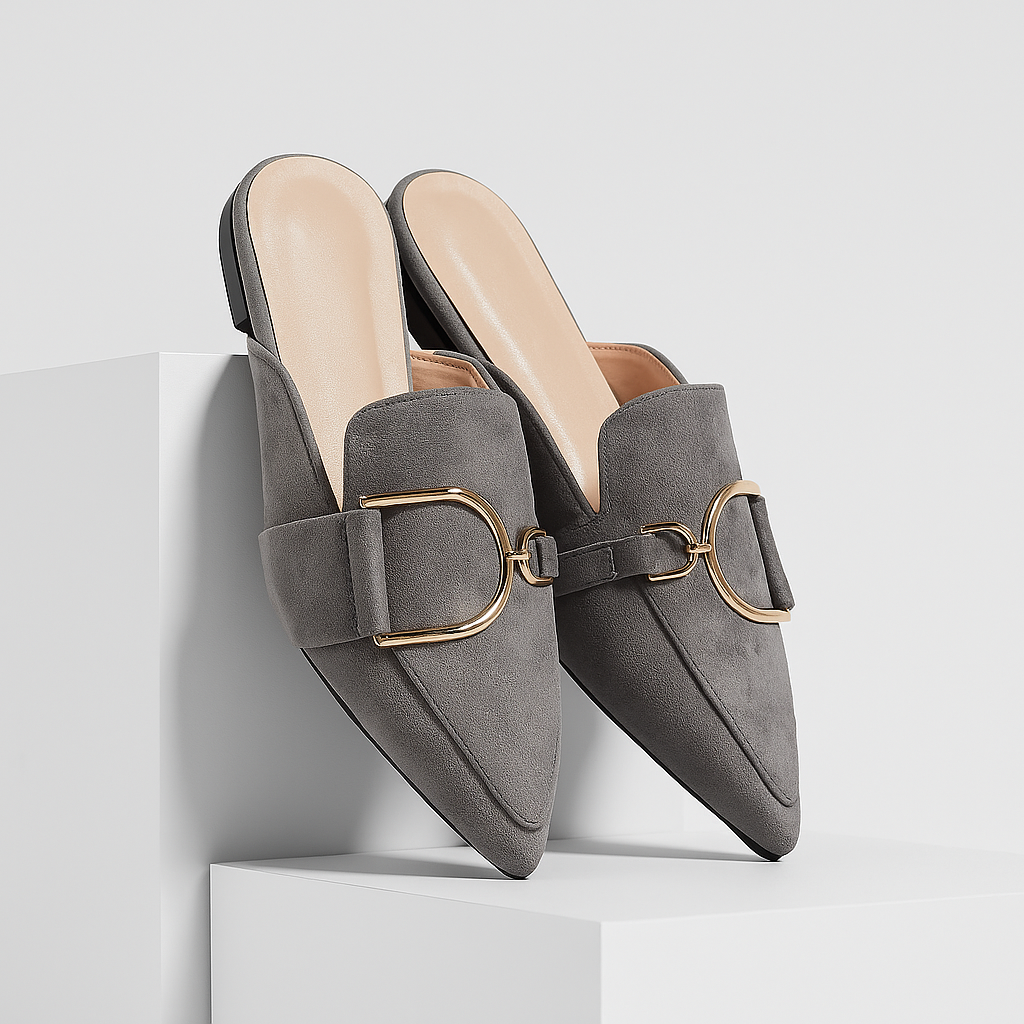 NORUEGA | Suède Instap Loafers Dames Met D-Ring Gesp – Elegant, Comfortabel & Tijdloos
