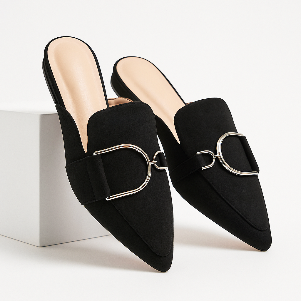 NORUEGA | Suède Instap Loafers Dames Met D-Ring Gesp – Elegant, Comfortabel & Tijdloos
