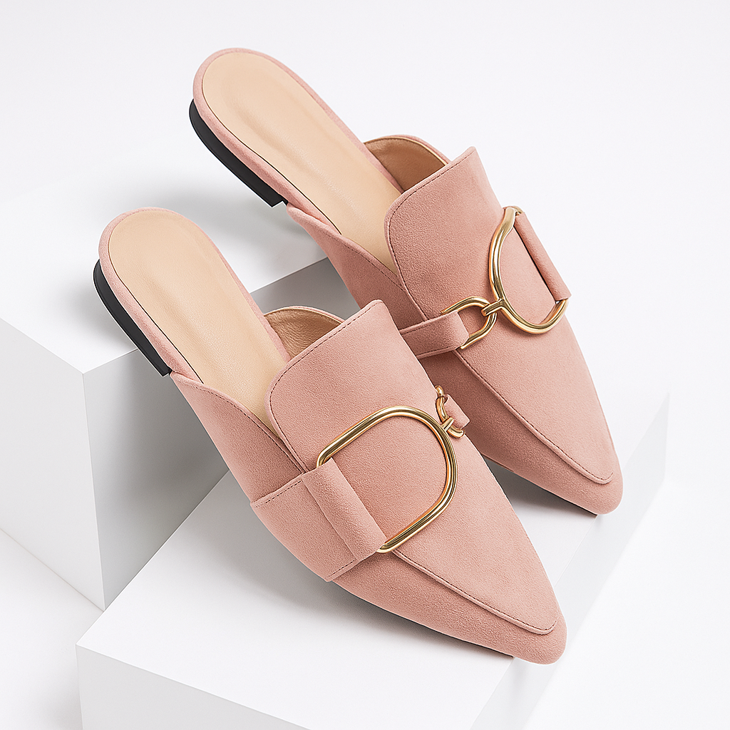 NORUEGA | Suède Instap Loafers Dames Met D-Ring Gesp – Elegant, Comfortabel & Tijdloos