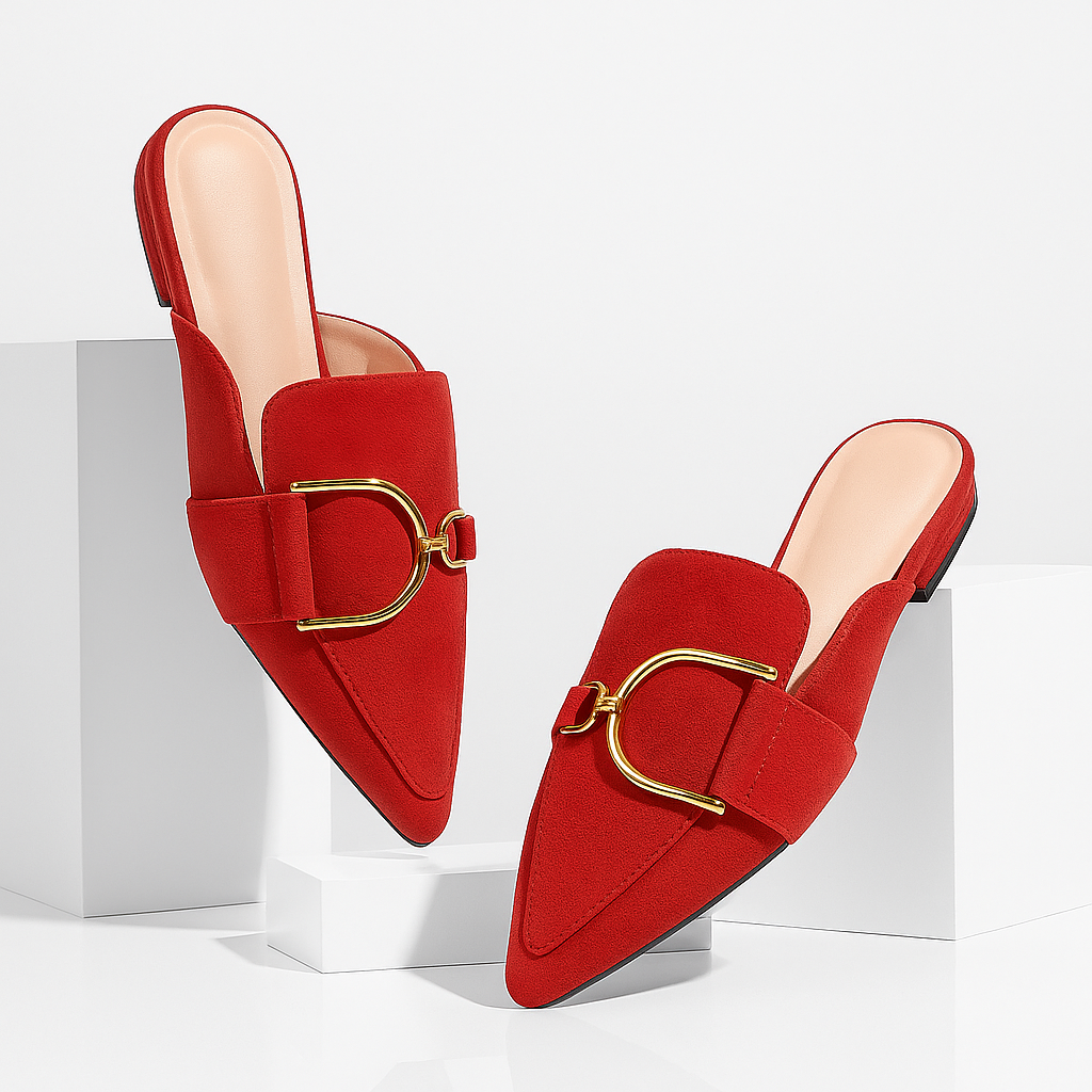 NORUEGA | Suède Instap Loafers Dames Met D-Ring Gesp – Elegant, Comfortabel & Tijdloos