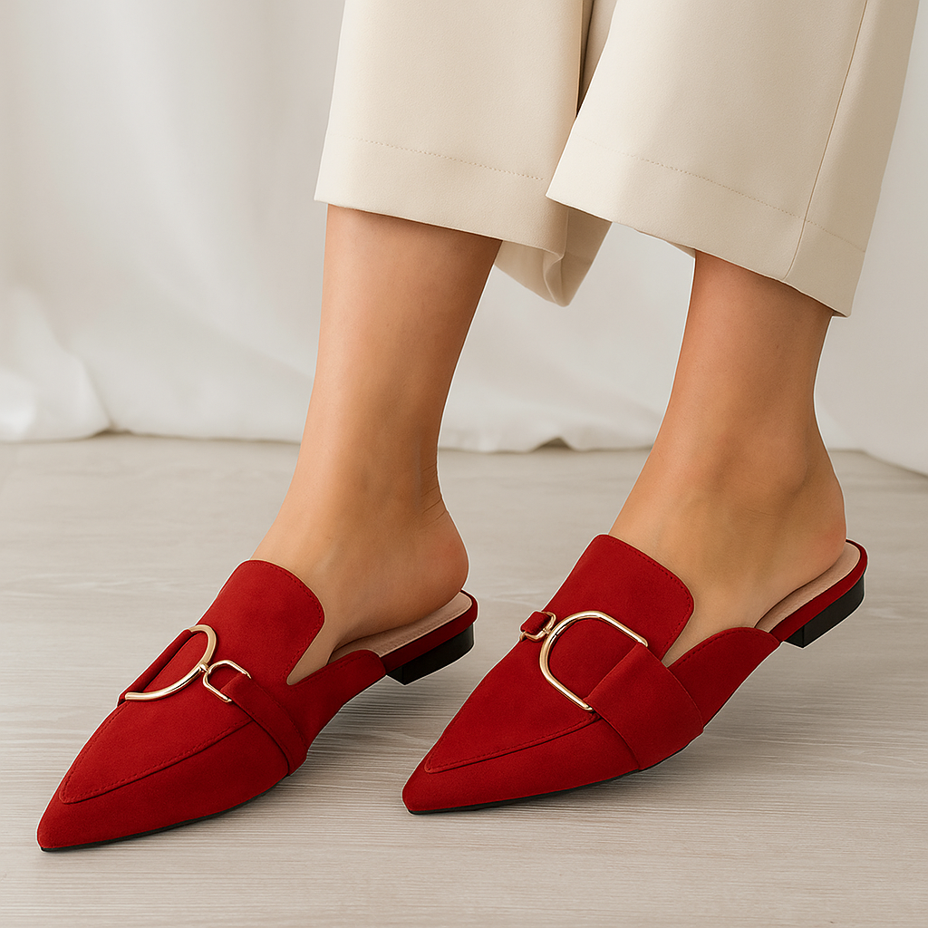 NORUEGA | Suède Instap Loafers Dames Met D-Ring Gesp – Elegant, Comfortabel & Tijdloos