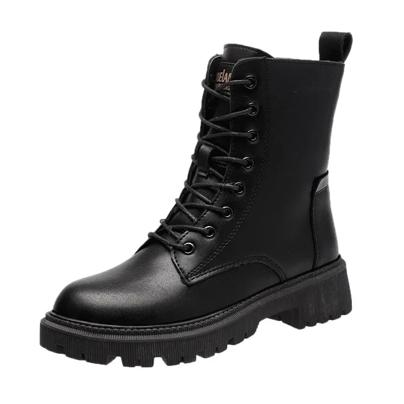 JASMIJN | Zwarte Gevoerde Leren Winterlaarzen Voor Dames – Warm, Chic & Ultiem Comfort
